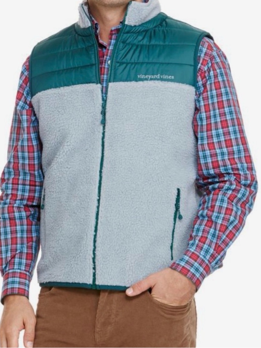 Vineyard Vines Men's Sherpa Vest $158 Retail Size M